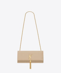 Saint Laurent Kate Medium With Tassel In Smooth Leather Powder