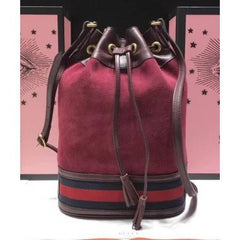 Gucci Ophidia Bucket Bag Maroon