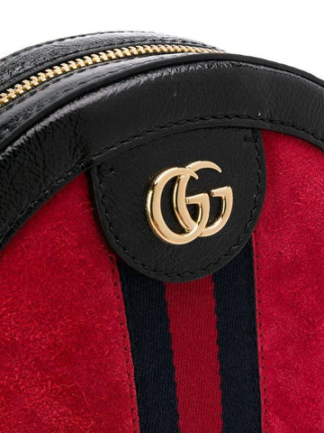 Gucci Ophidia Mini Round Shoulder Bag Red