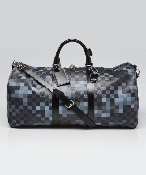 Louis Vuitton Keepall Bandouliere Damier Graphite Pixel 50 Gray in