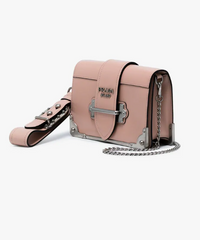Prada Cahier Calf Leather Bag Pink