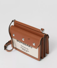 Burberry Mini Horseferry Print Title Bag With Pocket Detail Brown