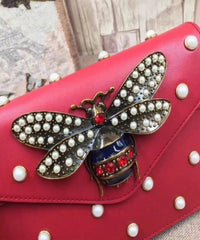 Gucci Broadway Leather Mini Bag Red