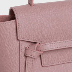 Celine Nano Belt Bag In Grained Calfskin Vintage Pink