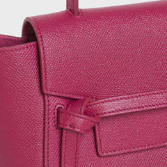 Celine Nano Belt Bag In Grained Calfskin Raspberry