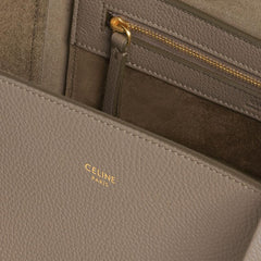 Celine Small Cabas Phantom In Soft Grained Calfskin Taupe