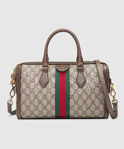 Gucci Ophidia Medium Top Handle Bag GG Supreme Canvas