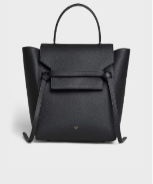 Celine Mini Belt Bag In Grained Calfskin Black
