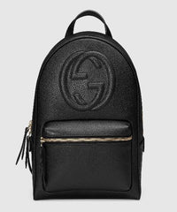 Gucci Soho Leather Chain Backpack Black