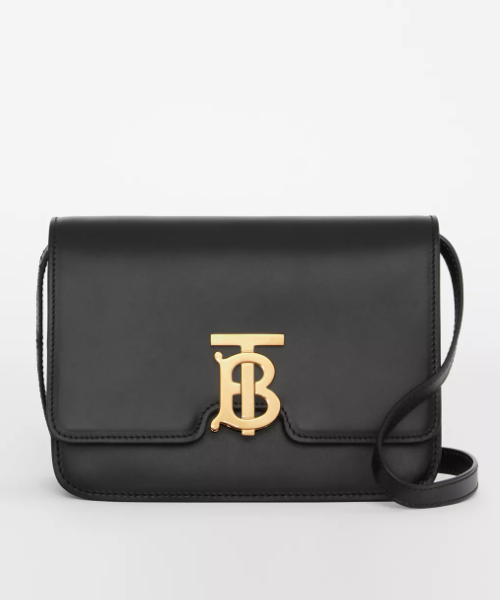 Burberry Small Leather TB Bag Black