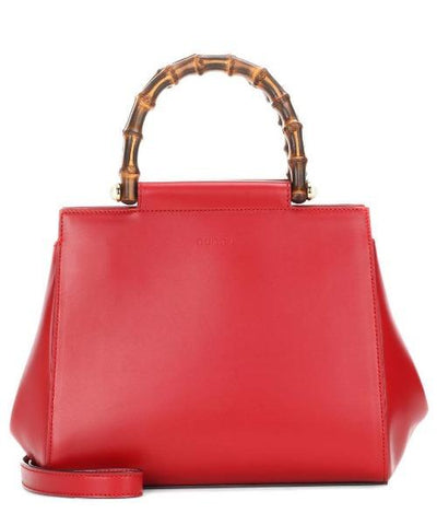 Gucci Lilith Leather Top Handle Bag Red