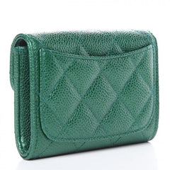 Chanel Boy Small Flap Wallet Green
