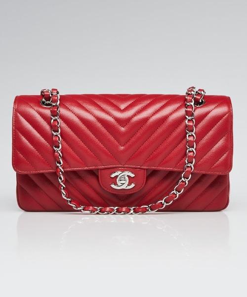Chanel Classic Medium Handbag Red