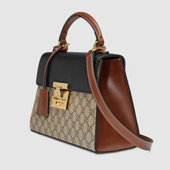 Gucci Padlock Small GG Top Handle Bag Beige/Ebony