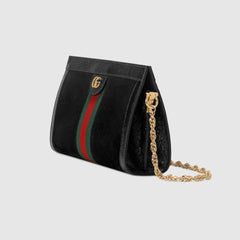 Gucci Ophidia Suede Small Shoulder Bag Black