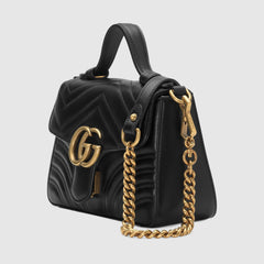 Gucci GG Marmont Mini Top Handle Bag Black