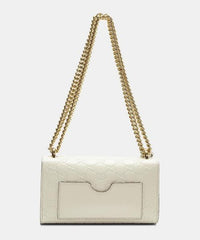 Gucci Padlock Shoulder Bag White With Pearls