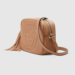Gucci Soho Small Leather Disco Bag Rose Beige