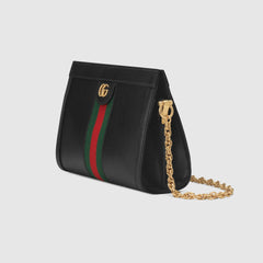 Gucci Ophidia Leather Small Shoulder Bag Black
