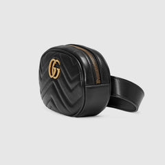 Gucci GG Marmont Matelassé Leather Belt Bag Black