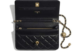 Chanel Wallet On Chain – WOC Classic Caviar Gold-Toned Metal Black