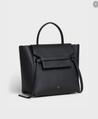 Celine Mini Belt Bag In Grained Calfskin Black