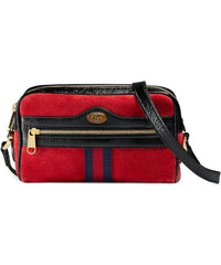 Gucci Ophidia Suede Mini Bag Red