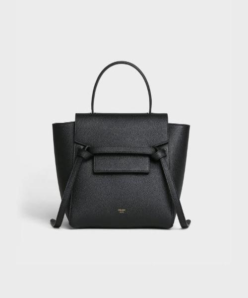 Celine Nano Belt Bag In Grained Calfskin Black