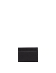 Prada Saffiano Leather Card Holder Metal Logo Black