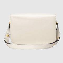 Gucci 1955 Horsebit Shoulder Bag White