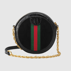 Gucci Ophidia Mini Round Shoulder Bag Black