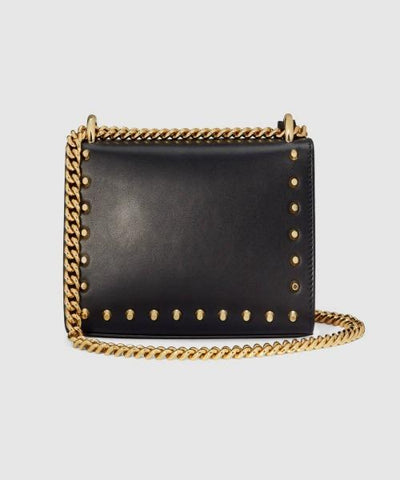 Gucci Padlock Shoulder Bag Black With Pearls
