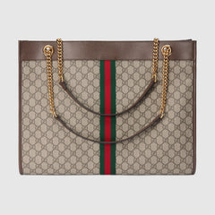 Gucci Exclusive Rajah GG Tote GG Supreme Beige Black