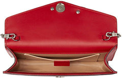 Gucci Lilith Leather Shoulder Bag Red