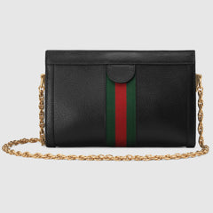 Gucci Ophidia Leather Small Shoulder Bag Black