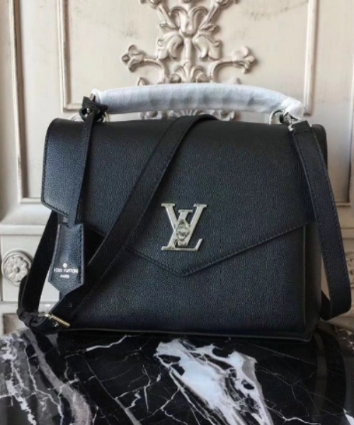 LV Lockmeto Handbag Luxury Leather Noir