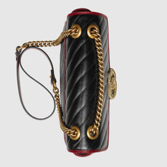 Gucci GG Marmont Matelassé Mini Bag Black Cerise