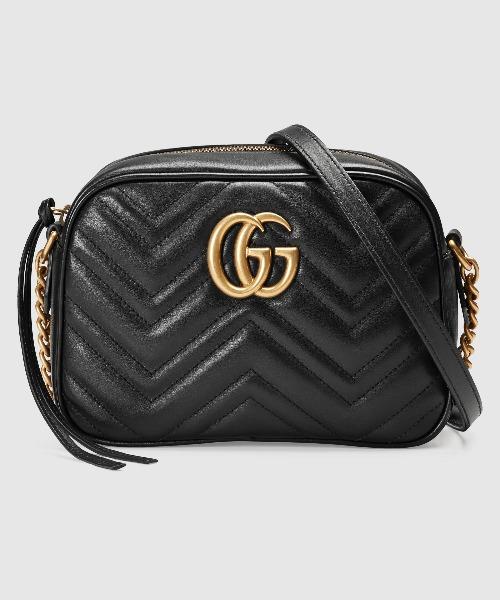Gucci GG Marmont Small Matelassé Shoulder Bag Black
