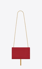 Saint Laurent Medium Kate Tassel Chain Bag Red Crocodile