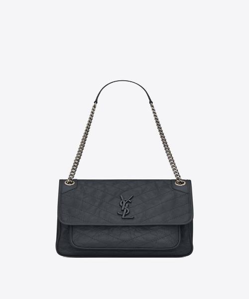 Saint Laurent Niki Large In Vintage Leather Blac