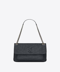 Saint Laurent Niki Large In Vintage Leather Blac