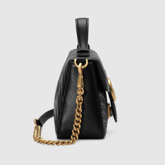 Gucci GG Marmont Mini Top Handle Bag Black