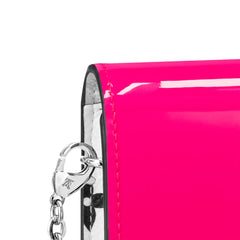 LV Cherrywood Chain Wallet Patent Leather Monogram Berlingot Pink
