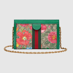 Gucci Ophidia GG Flora Small Shoulder Bag Green