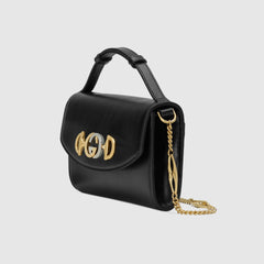 Gucci Zumi Black Smooth Leather Mini Bag