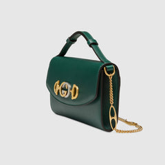Gucci Zumi Dark Green Smooth Leather Mini Bag