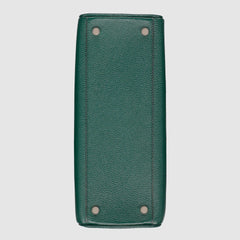 Gucci Zumi Grainy Leather Small Top Handle Bag Dark Green