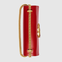 Gucci GG Marmont Leather Shoulder Bag Red