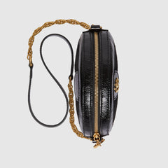 Gucci Ophidia Mini Round Shoulder Bag Black