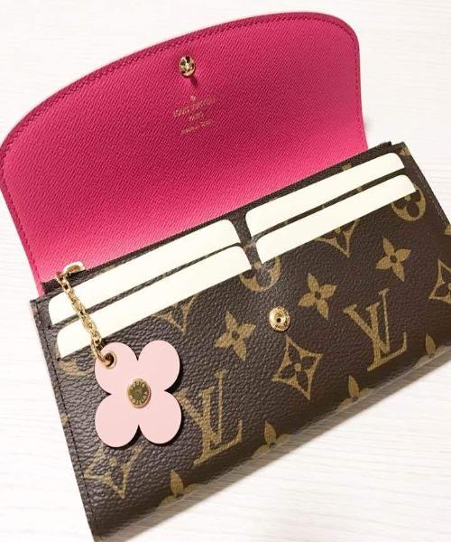 LV Emilie Wallet Monogram Rose Ballerine